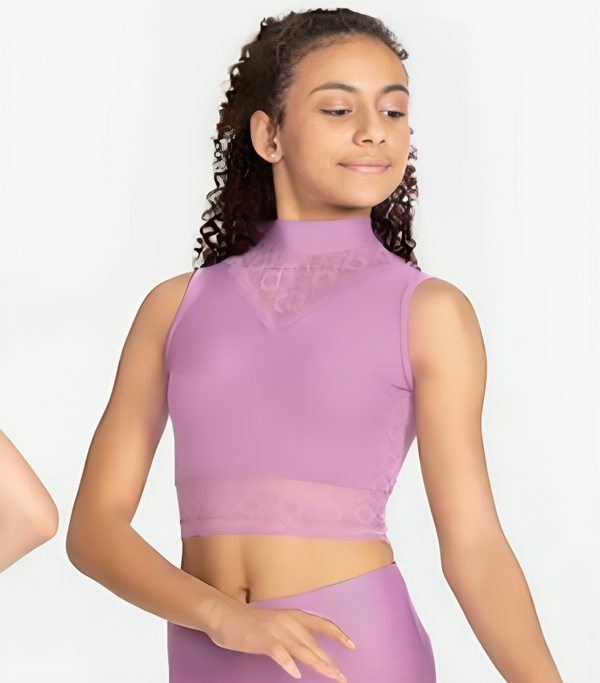 Top de Jazz en Dentelle RDE2768 Femme Rose/Bleu