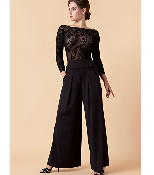 Pantalon de Danse Palaz Taille Haute Femme: ideal pour les danses latines