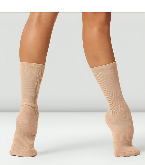 Chaussettes de Danse Bloch Antiderapantes Techniques A1000  Blochsox Noir/Chair