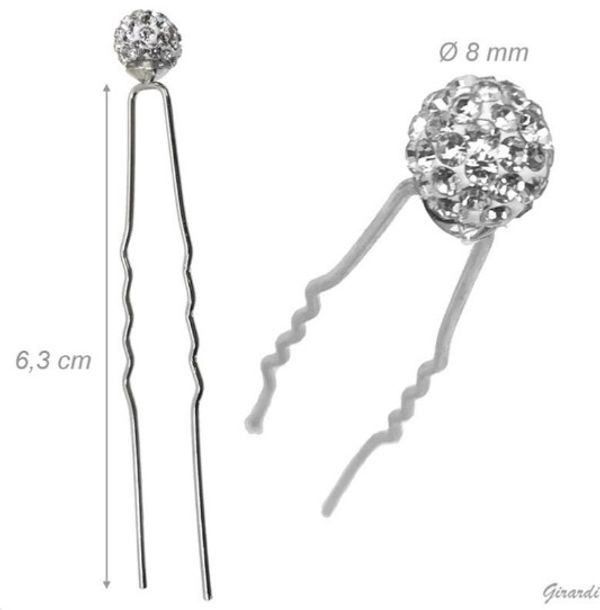 Pins U Chignon Boule Strass Girardi