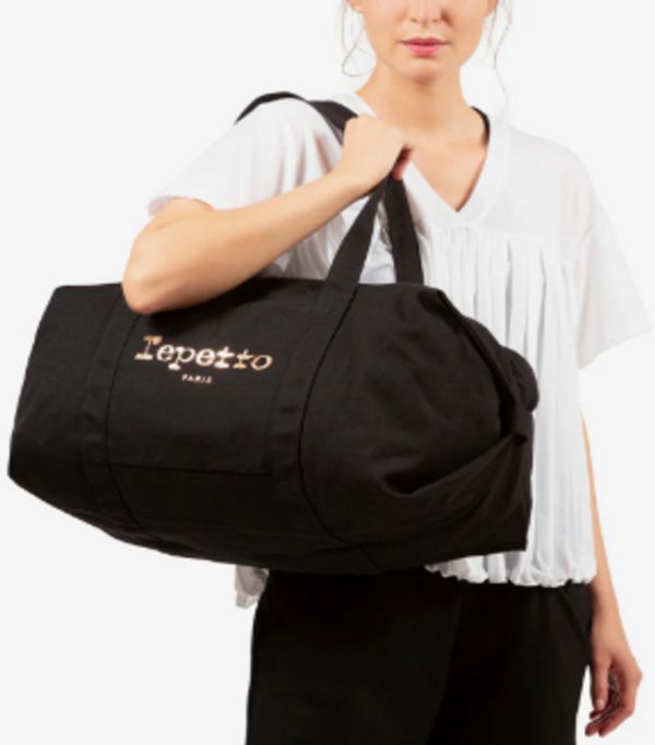 Grand Sac Polochon Repetto Coton Noir - Sac de Danse & Sport