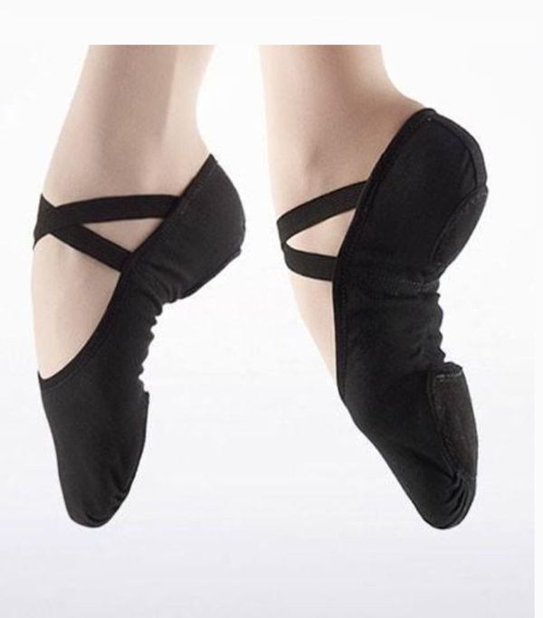 Demi-Pointes Danse Classique SD16 Chaussons en Toile Stretch So Danca Noir