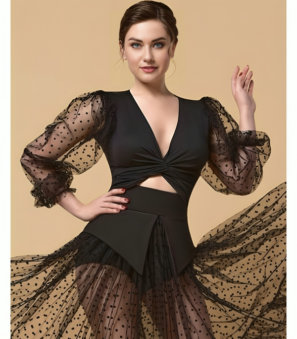 Top en Tulle Ballroom Danse de Salon Stas Pour Femme