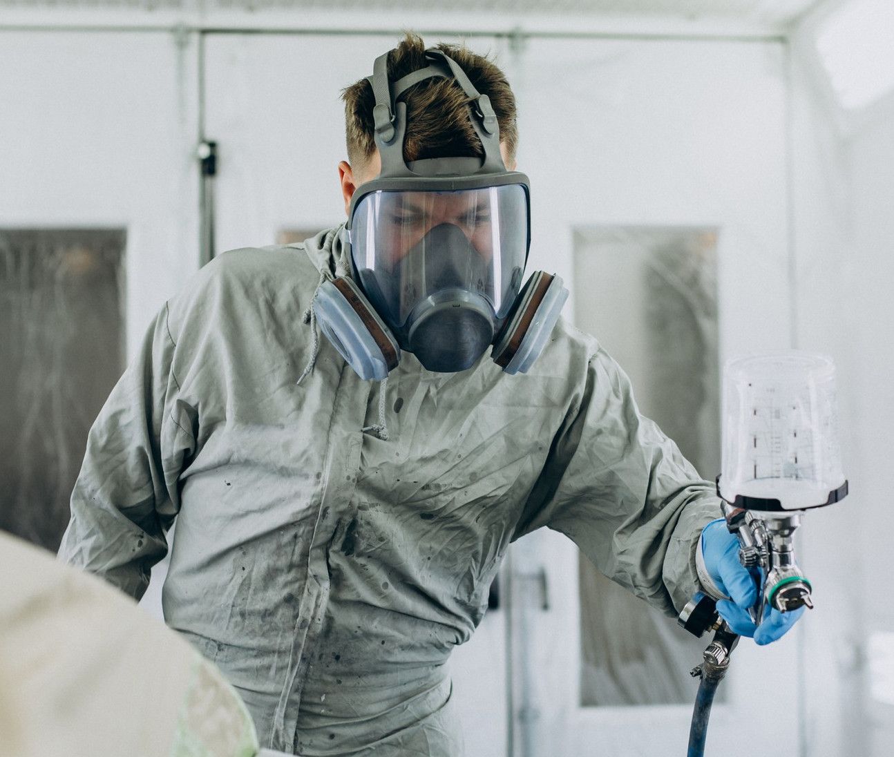 Worker With Spray Gun