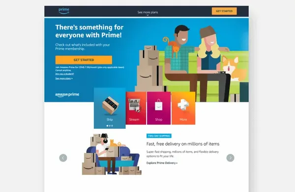 AMAZON - Landing Page